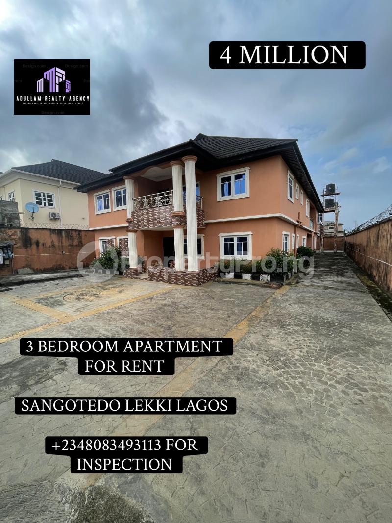 3 bedroom Flat / Apartment for rent Sangotedo Ajah Lagos