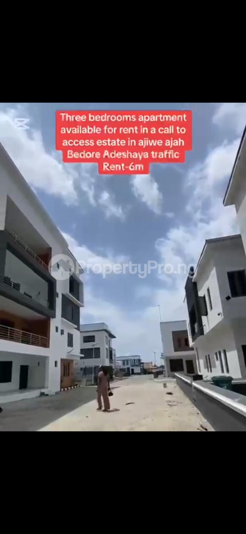 3 bedroom Flat / Apartment for rent By Ajiwe Ajah Abraham adesanya estate Ajah Lagos