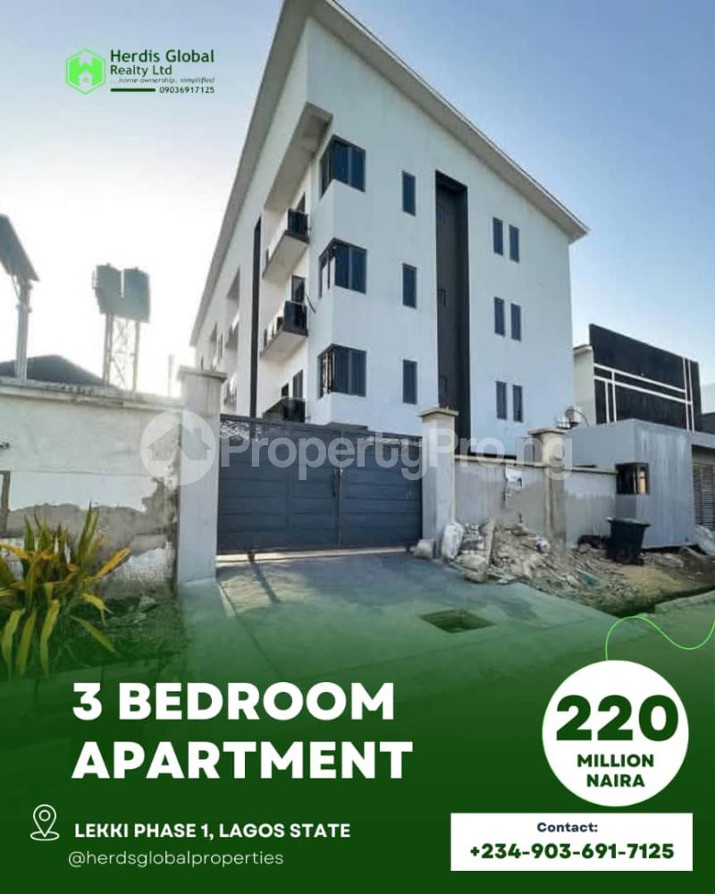 3 bedroom Flat / Apartment for sale Off Freedom Way, Lekki Phase 1 Lekki Lagos