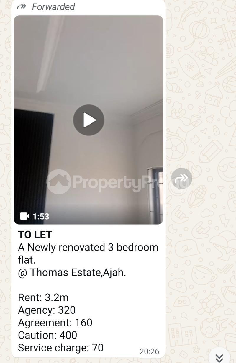3 bedroom Flat / Apartment for rent Thomas Estate Thomas estate Ajah Lagos