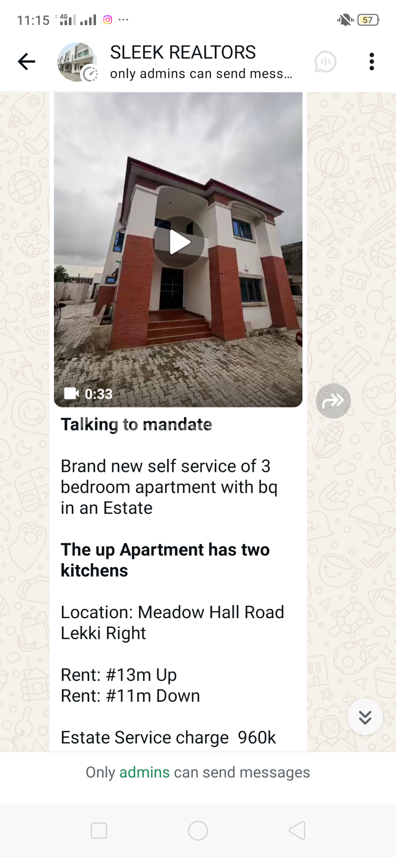 3 bedroom Flat / Apartment for rent Meadow Hall Lekki Phase 1 Lekki Lagos