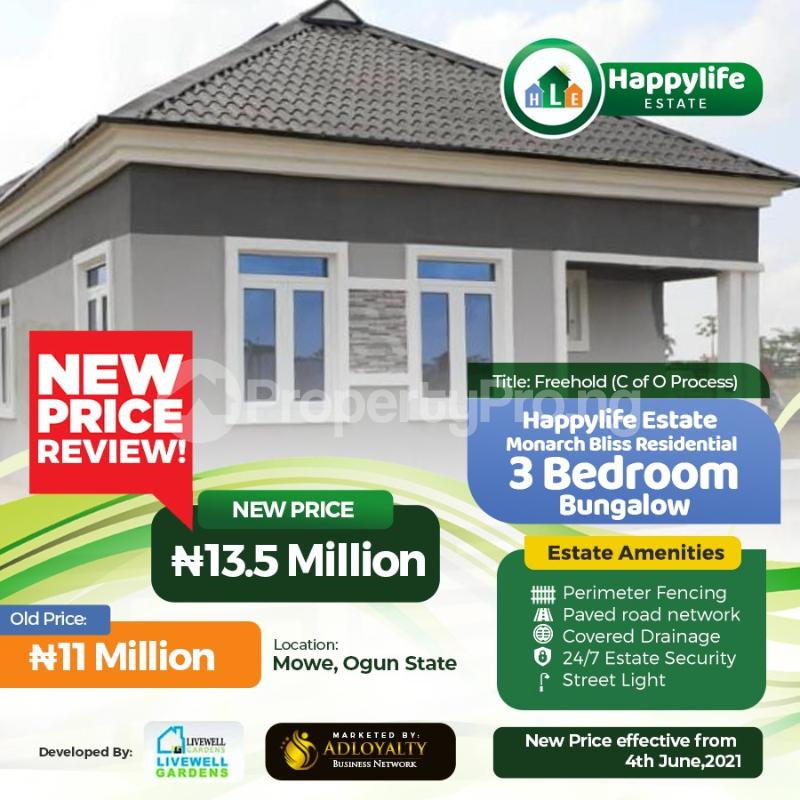 3 bedroom House for sale Opposite Christopher Ubiversity Arepo Ogun