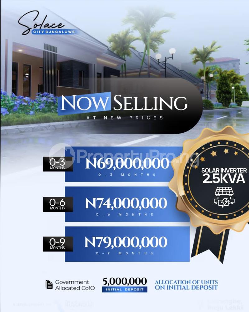 3 bedroom House for sale Eleranigbe Ibeju-Lekki Lagos