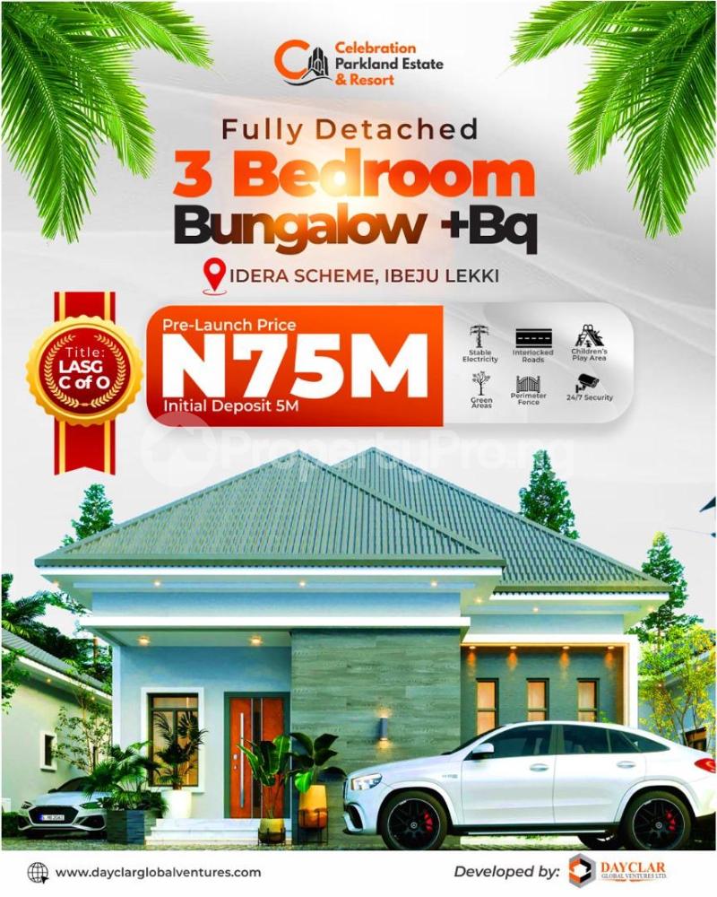 House for sale Celebration Parkland Idera Ibeju-Lekki Lagos