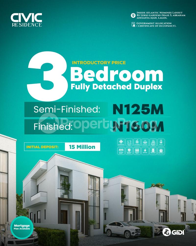 3 bedroom House for sale Inside Atlantic Nominee Layout | Gidi | Abraham Adesanya Ajah Lagos