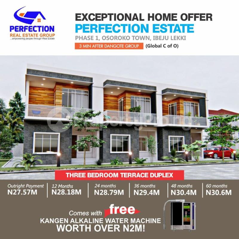 3 bedroom House for sale Osoroko, 3 Minutes From Dangote Group Ibeju-Lekki Lagos