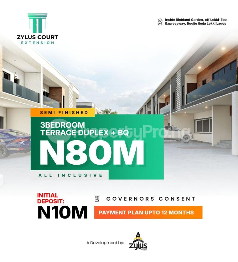 House for sale Richland Garden, Bogije Off Lekki Epe Expressway Ibeju-Lekki Lagos