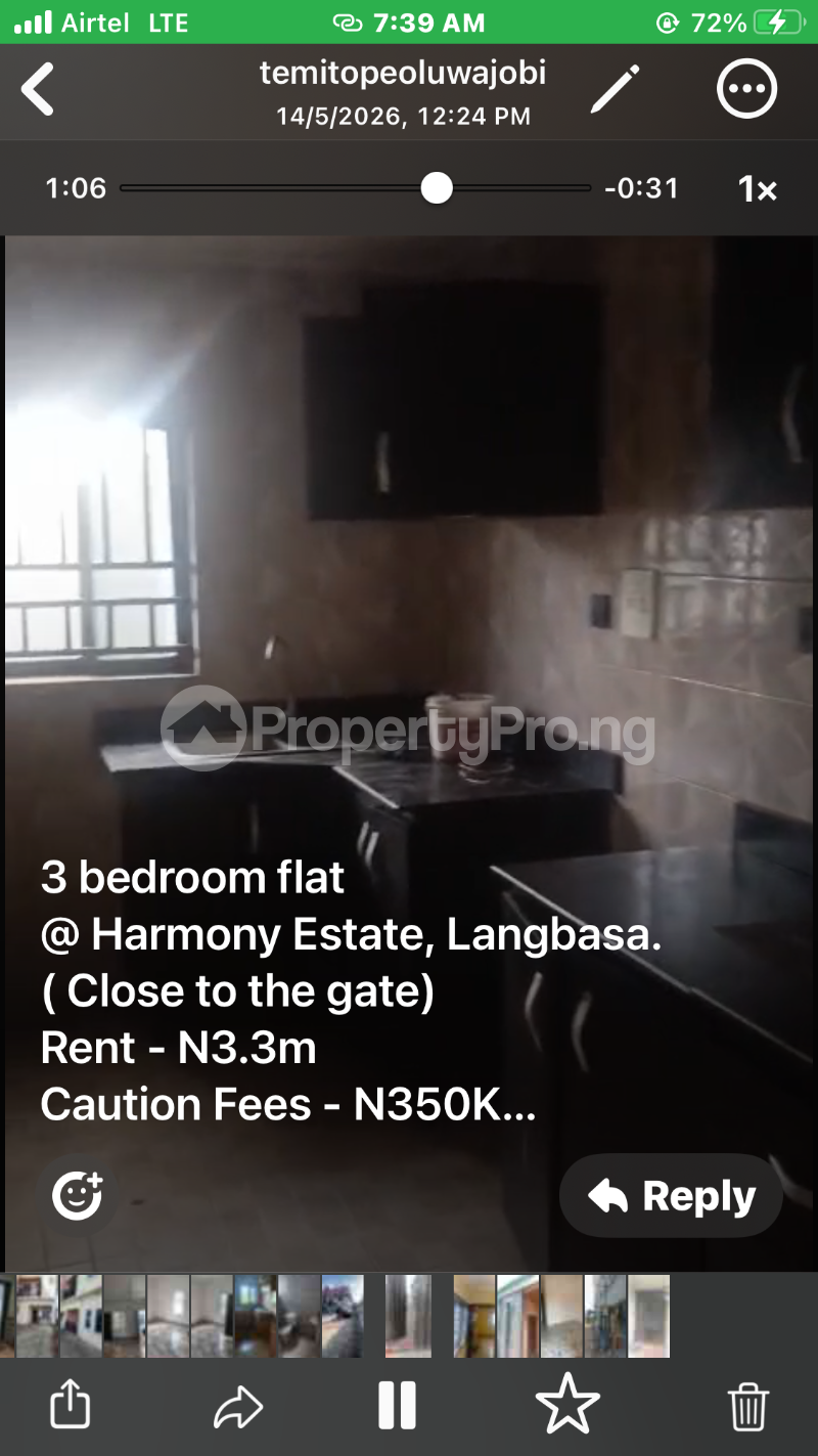 3 bedroom Flat / Apartment for rent Ado Roundabout Langbasa Ado Road Ajah Lagos