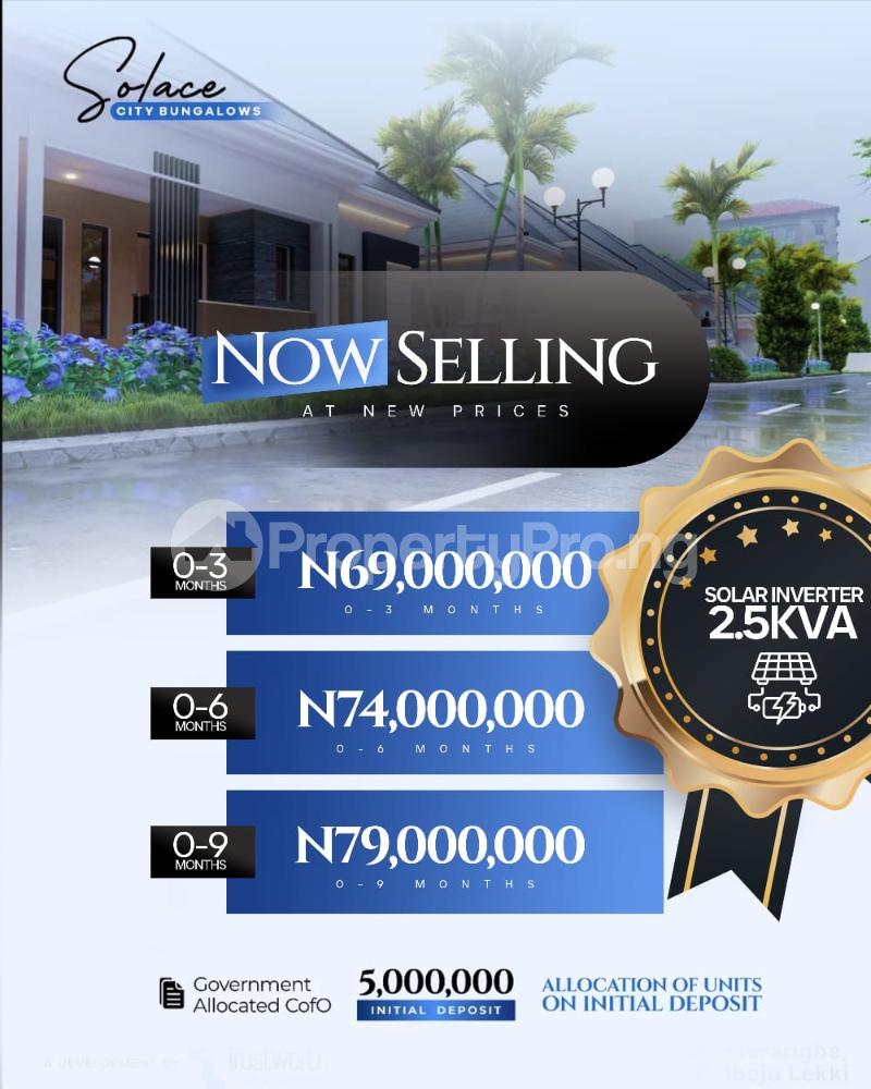 3 bedroom House for sale Ibeju Lekki | Trusthworth | Lekki Express Way Eleranigbe Ibeju-Lekki Lagos