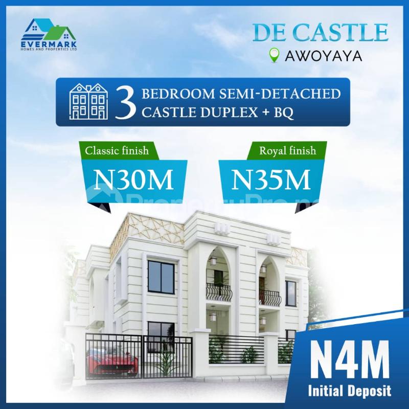 3 bedroom House for sale Oribanwa Bustop Awoyaya , 2min From Mayfair Gardens, De Castle Estate Oribanwa Ibeju-Lekki Lagos