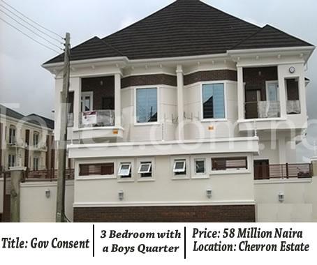 3 bedroom House for sale Alternative Route chevron Lekki Lagos