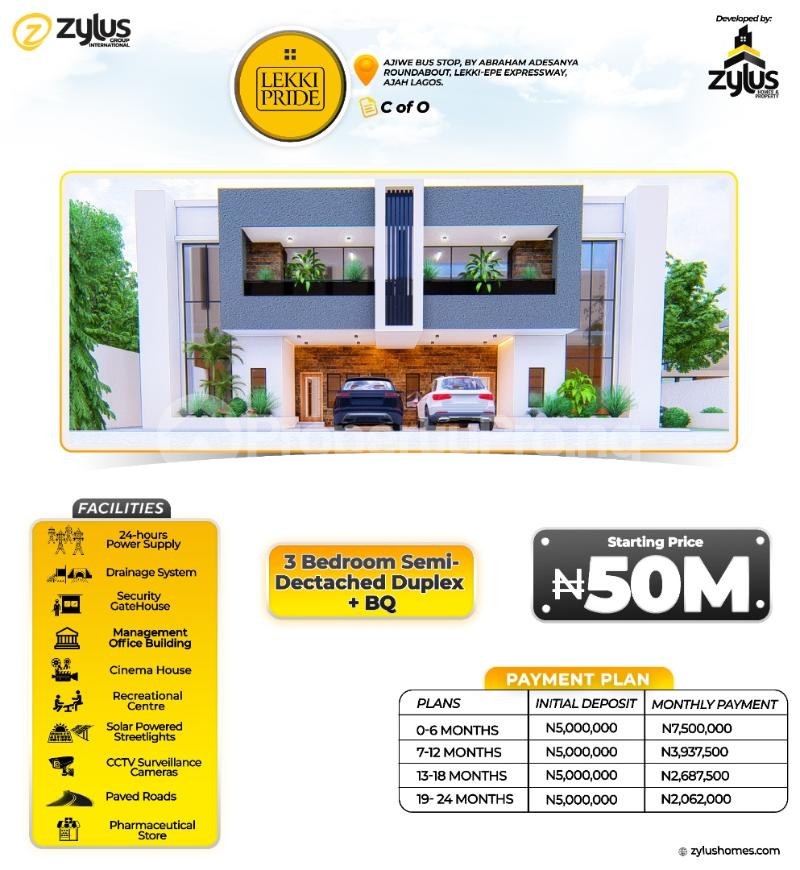 3 bedroom House for sale Abraham adesanya estate Ajah Lagos