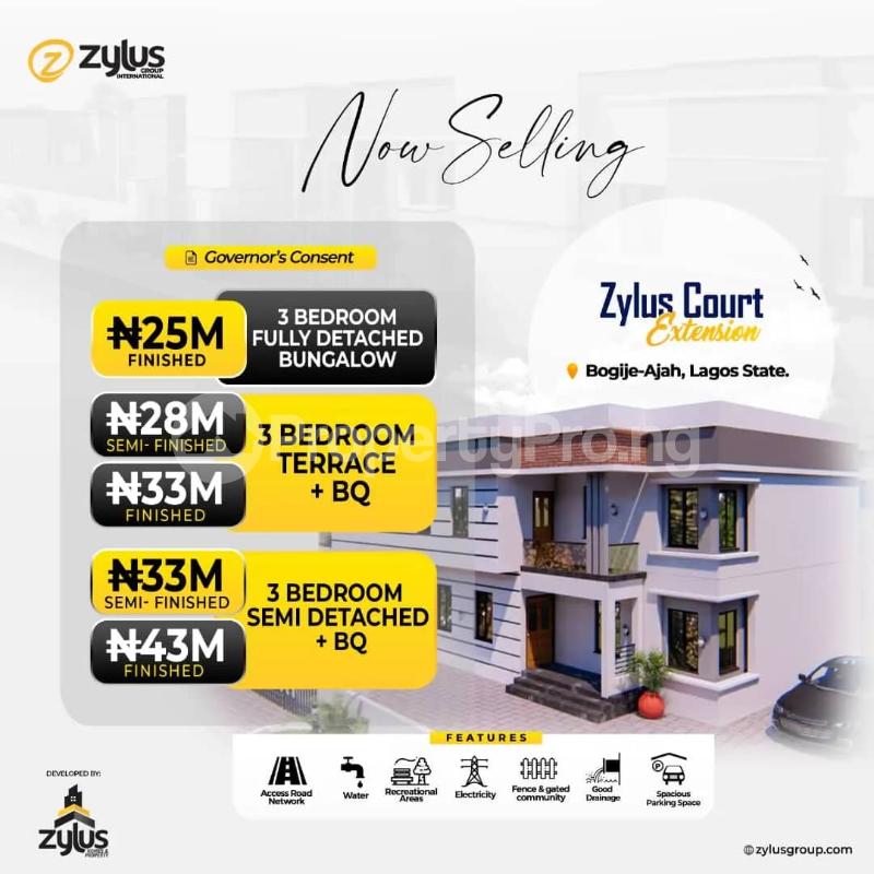 3 bedroom House for sale Zulus Court Estate Bogije Ibuje Awoyaya Ajah Lagos