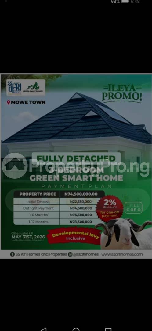 3 bedroom House for sale Arepo Ogun