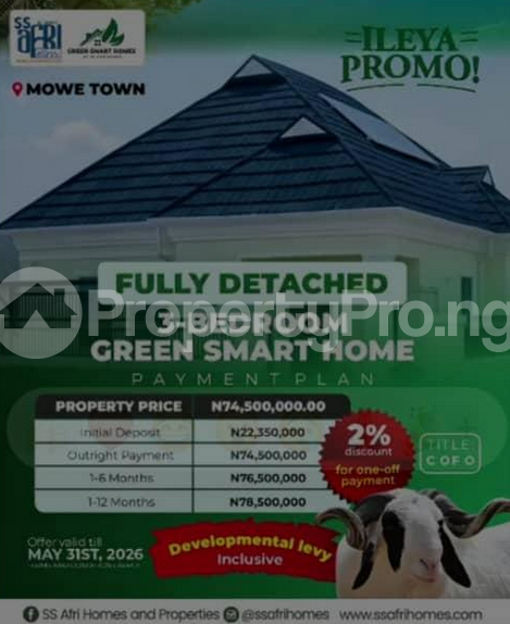 3 bedroom House for sale Arepo Ogun