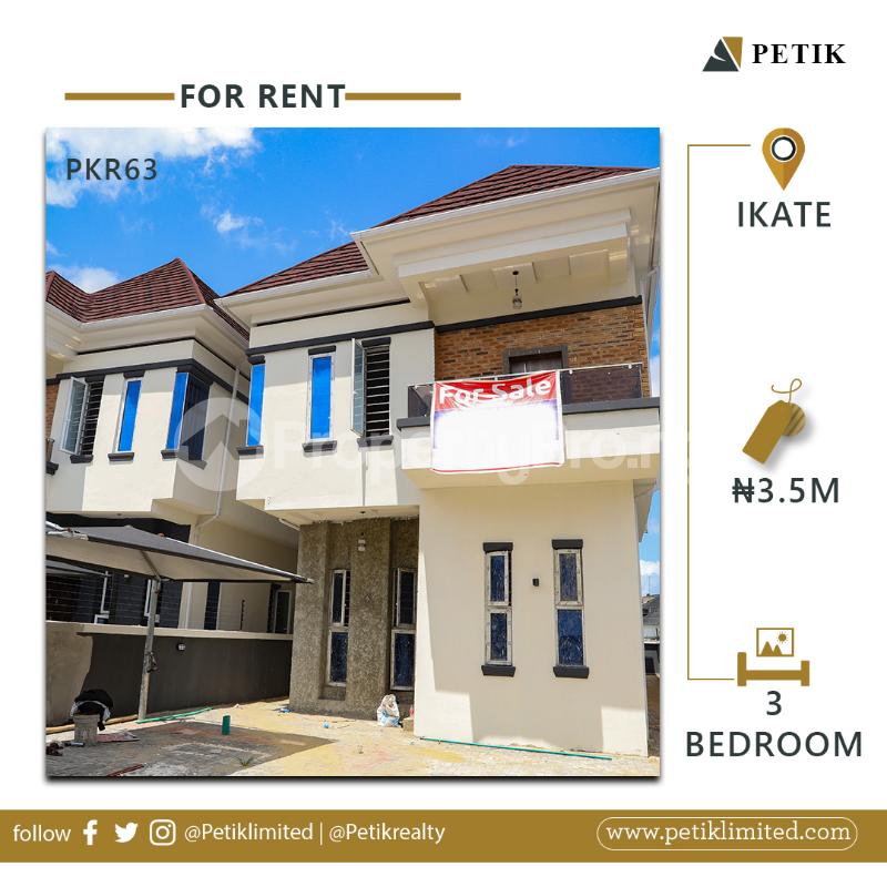 3 bedroom House for rent Ikate Elegushi Lekki Lagos
