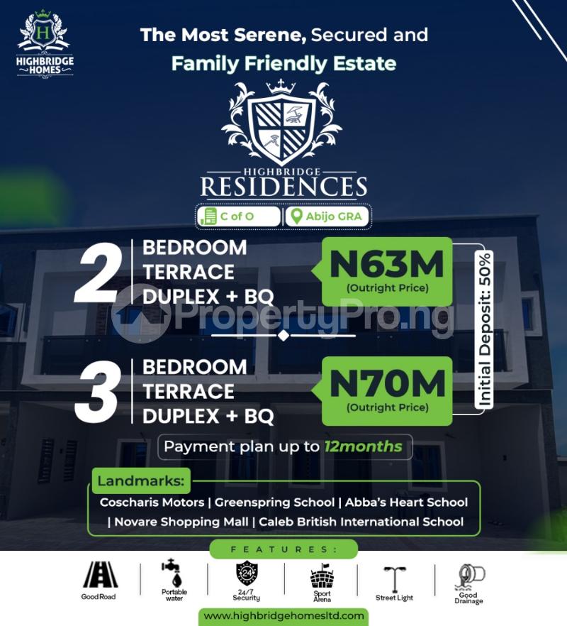 3 bedroom House for sale Abijo Gra/ Highbridge Residence/greenspring School Ajah Lagos