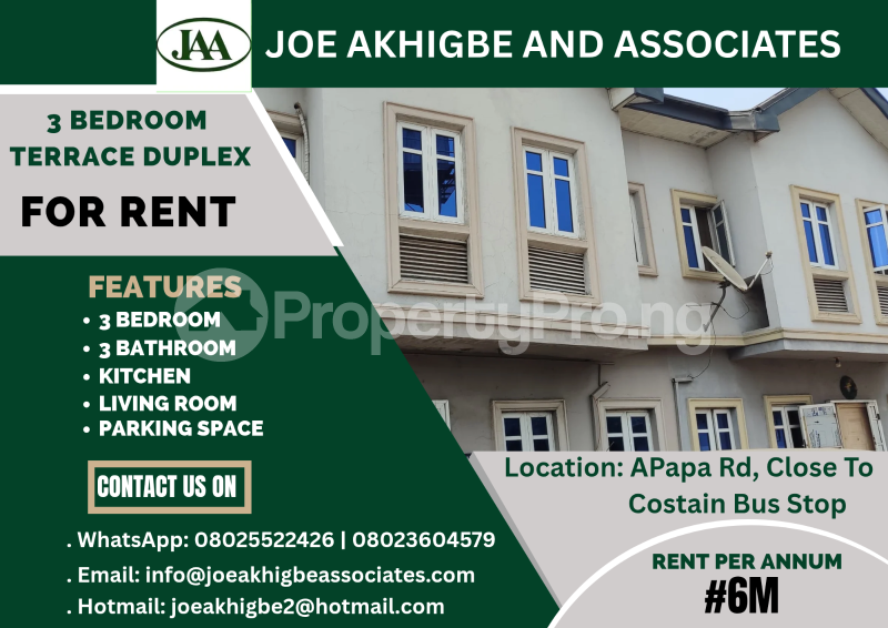 3 bedroom House for rent Close To Costain Bus Stop Apapa road Apapa Lagos