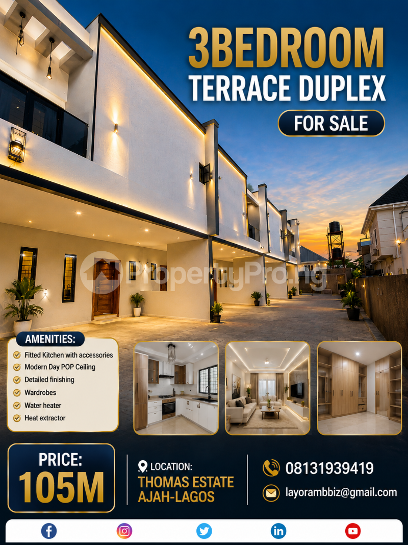 3 bedroom House for sale Thomas estate Ajah Lagos