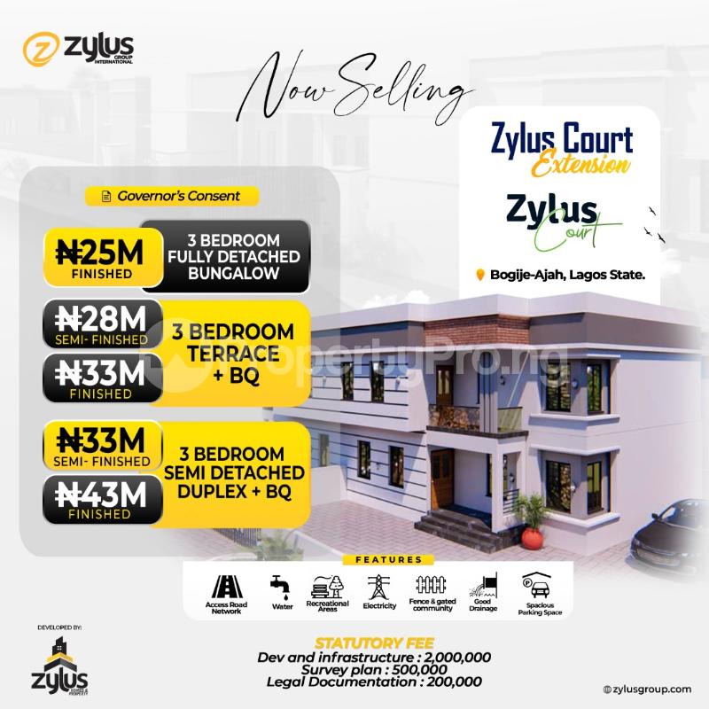 3 bedroom House for sale Bogije Sangotedo Lagos