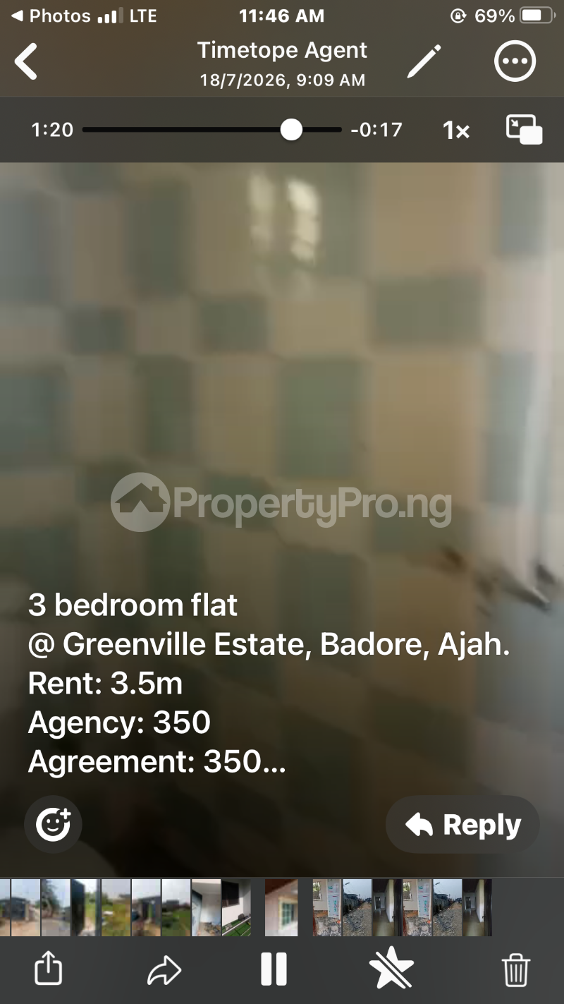 3 bedroom Flat / Apartment for rent Greenville Estate Bus Stop Badore Ajah Lagos