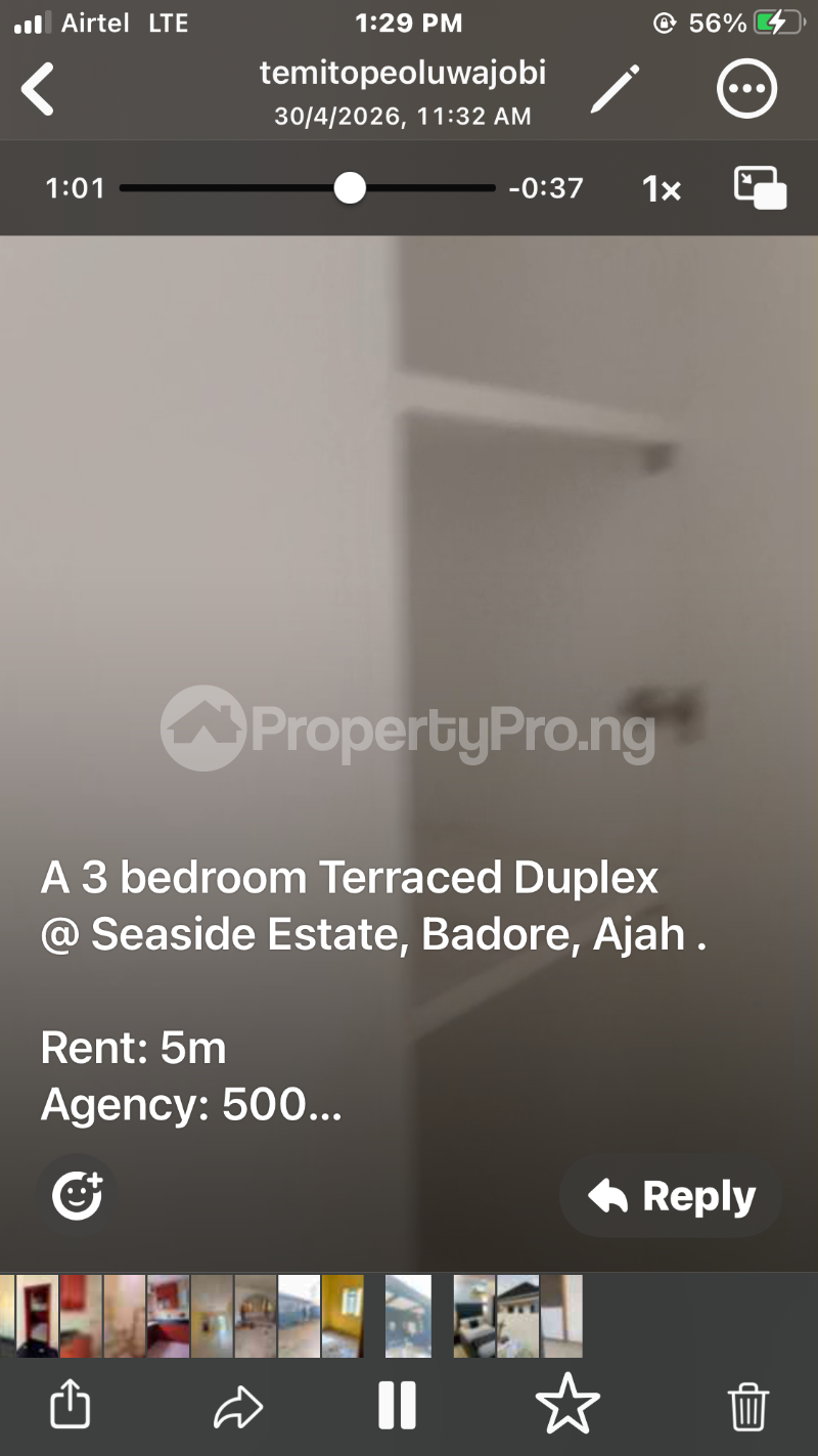 3 bedroom Flat / Apartment for rent Seaside Bus Stop Badore Ajah Lagos