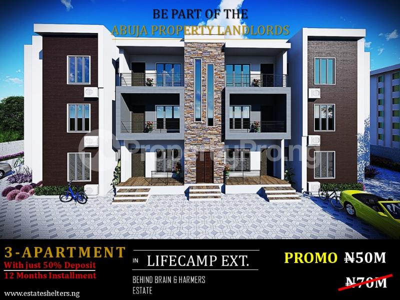 3 bedroom Flat / Apartment for sale ?? Location: Lifecamp Ext. After Karimo Market With Access Behind Brains & Harmers City. Life Camp Abuja - 1