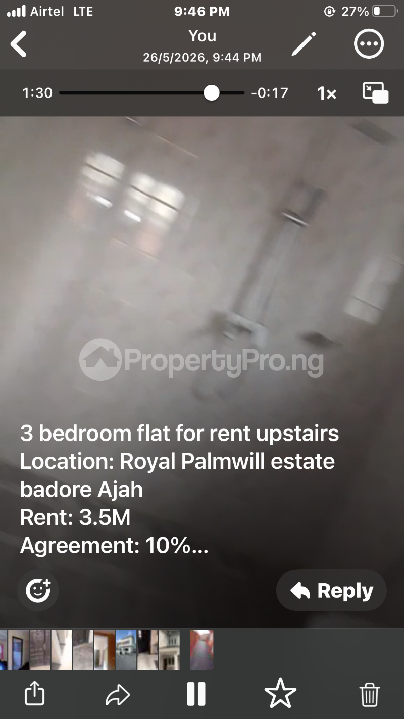 3 bedroom Flat / Apartment for rent Remlek Bus Stop Badore Badore Ajah Lagos