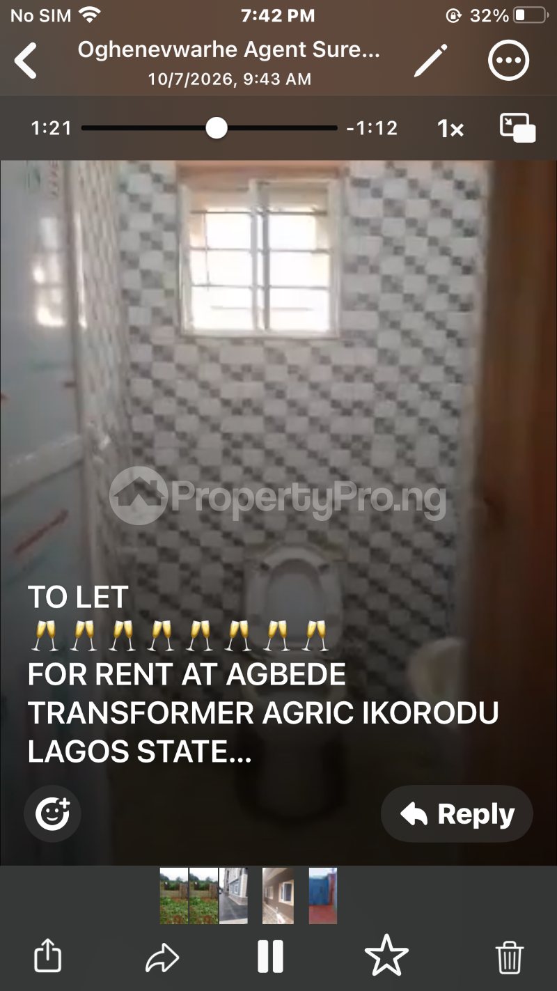 3 bedroom Flat / Apartment for rent Agric Bus Stop Agric Ikorodu Lagos