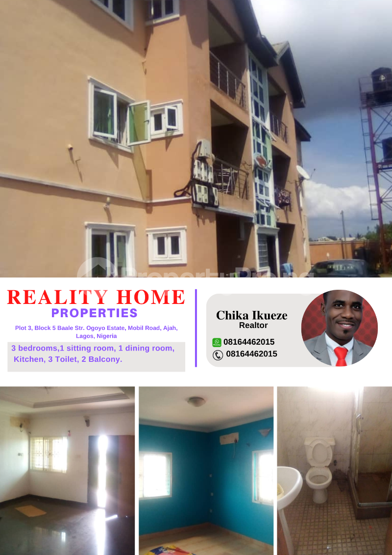3 bedroom Flat / Apartment for rent Ilaje Ajah Lagos