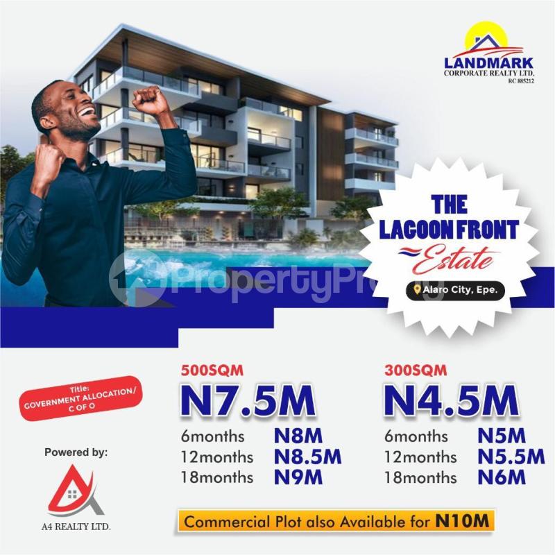 Land for sale Alaro City / Lagoon Front Estate/ Lekki Expressway Epe Lagos