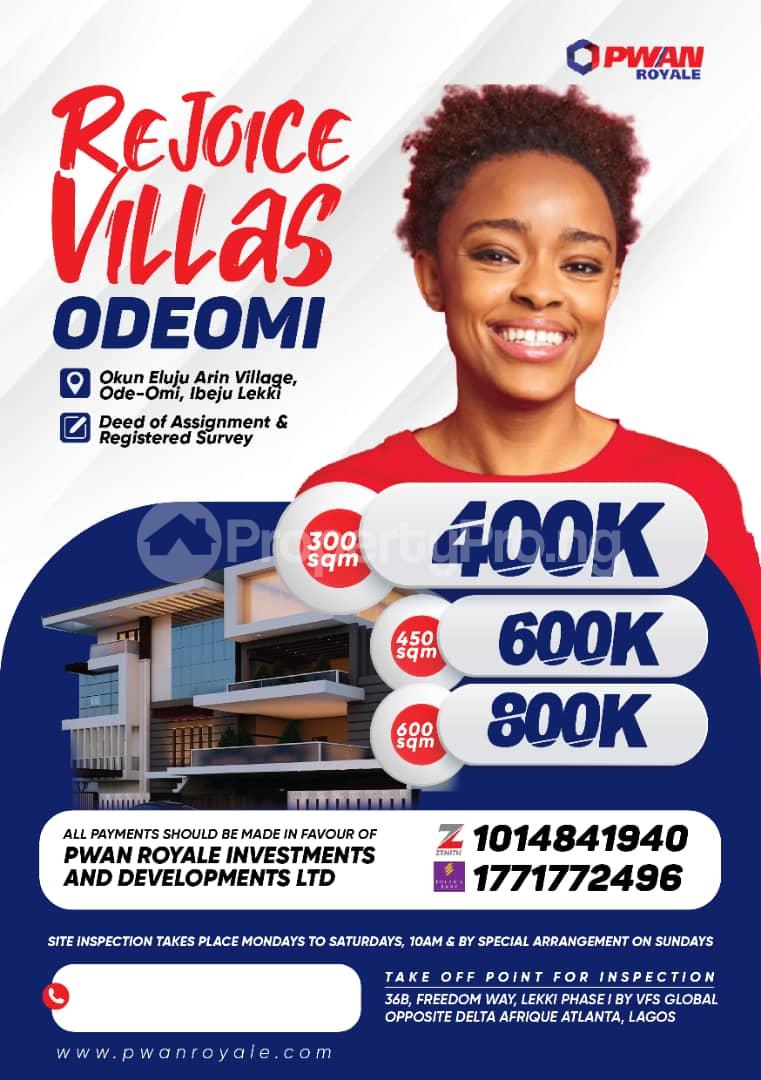 Land for sale Ode Omi Ibeju-Lekki Lagos - 0