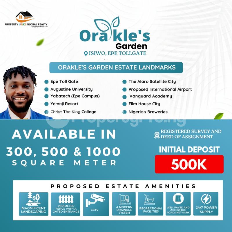 Land for sale Orakle's Garden Estate Isiwo Epe Tollgate Expressway Ijebu Ode Epe Road Epe Lagos