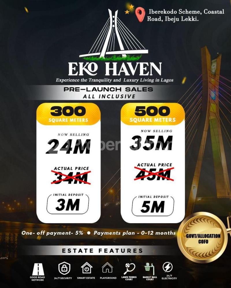 Land for sale Off The New Calabar Coastal Road, 500sqms Also Available Eleko Ibeju-Lekki Lagos
