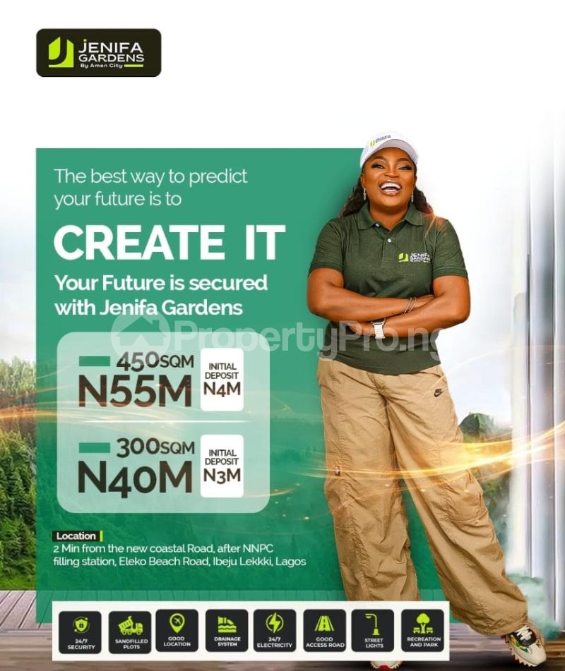 Land for sale Jenifa's Garden Eleko Ibeju-Lekki Lagos