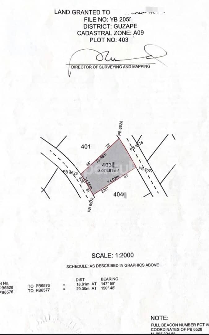 Land for sale Off Laraba Dagash Street, Tarred Road Guzape Main Guzape Abuja