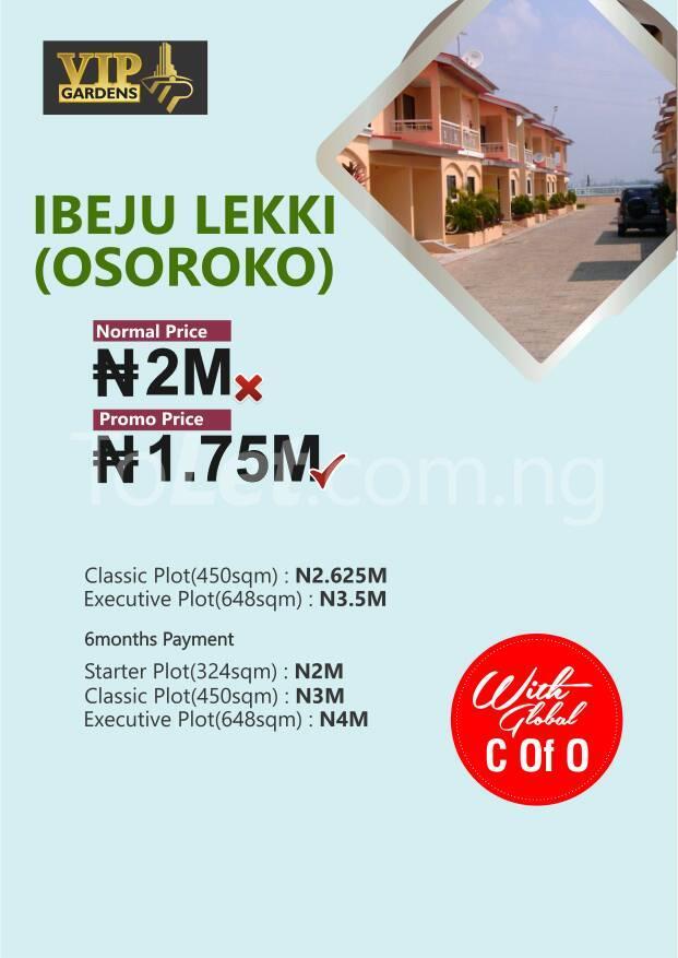 Land for sale Osoroko Town Ibeju-Lekki Lagos - 1