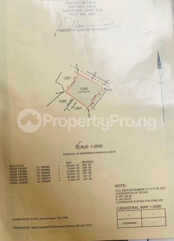 Land for sale Karu District Abuja Few Minutes Drive To Asokoro Main Asokoro Abuja
