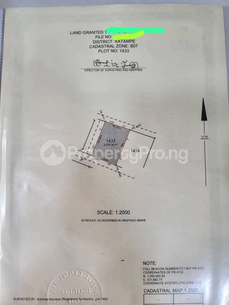 Land for sale Katampe Main Abuja