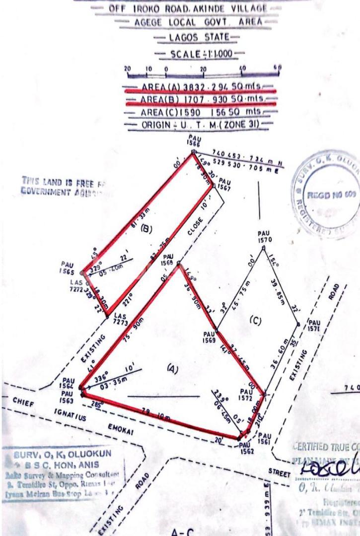 Land for sale Zawiyat Crescent, Alakuko, Ifako Ijaye Alagbado Abule Egba Lagos