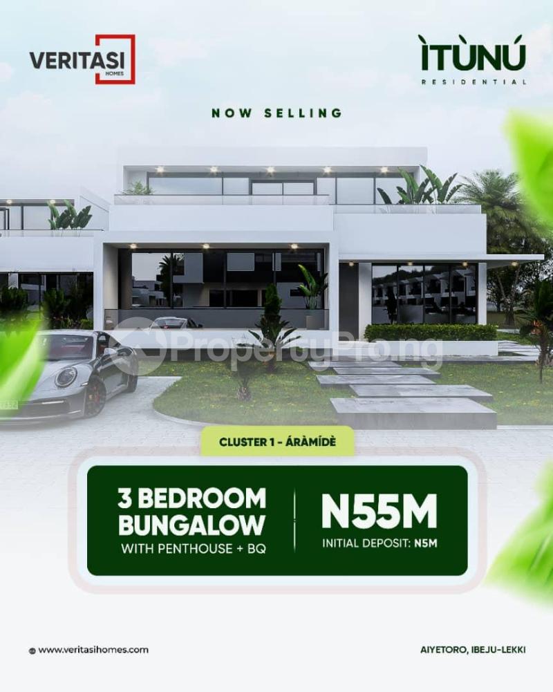 3 bedroom House for sale Aiyetoro/ Itunu Residential/opposite The Proposed Lagos State International Airport Ibeju-Lekki Lagos