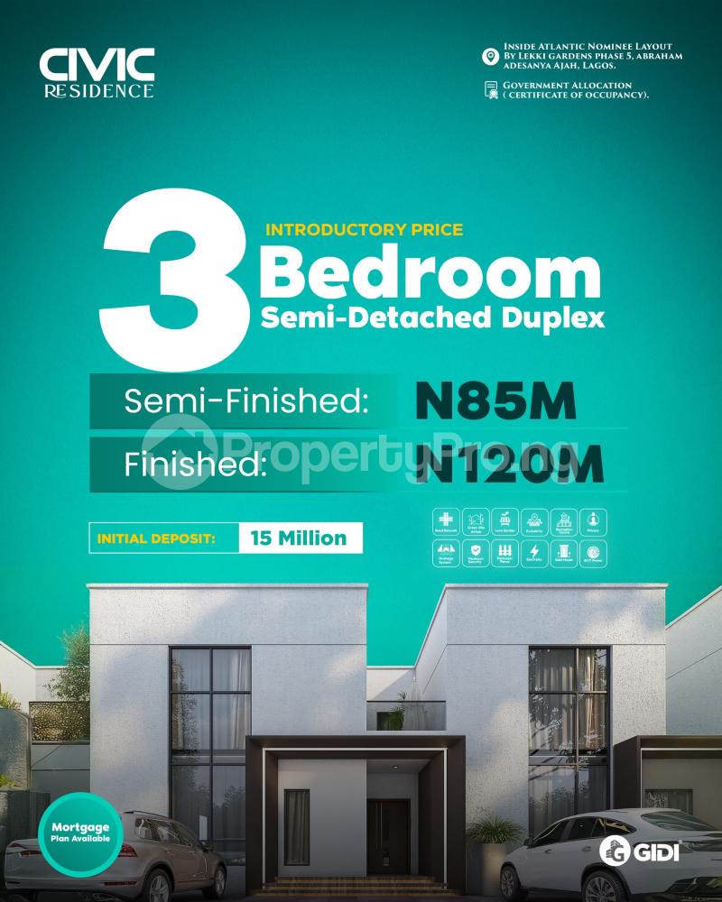 3 bedroom House for sale Inside Atlantic Nominee Layout | Gidi |abraham Adesanya Ajah Lagos