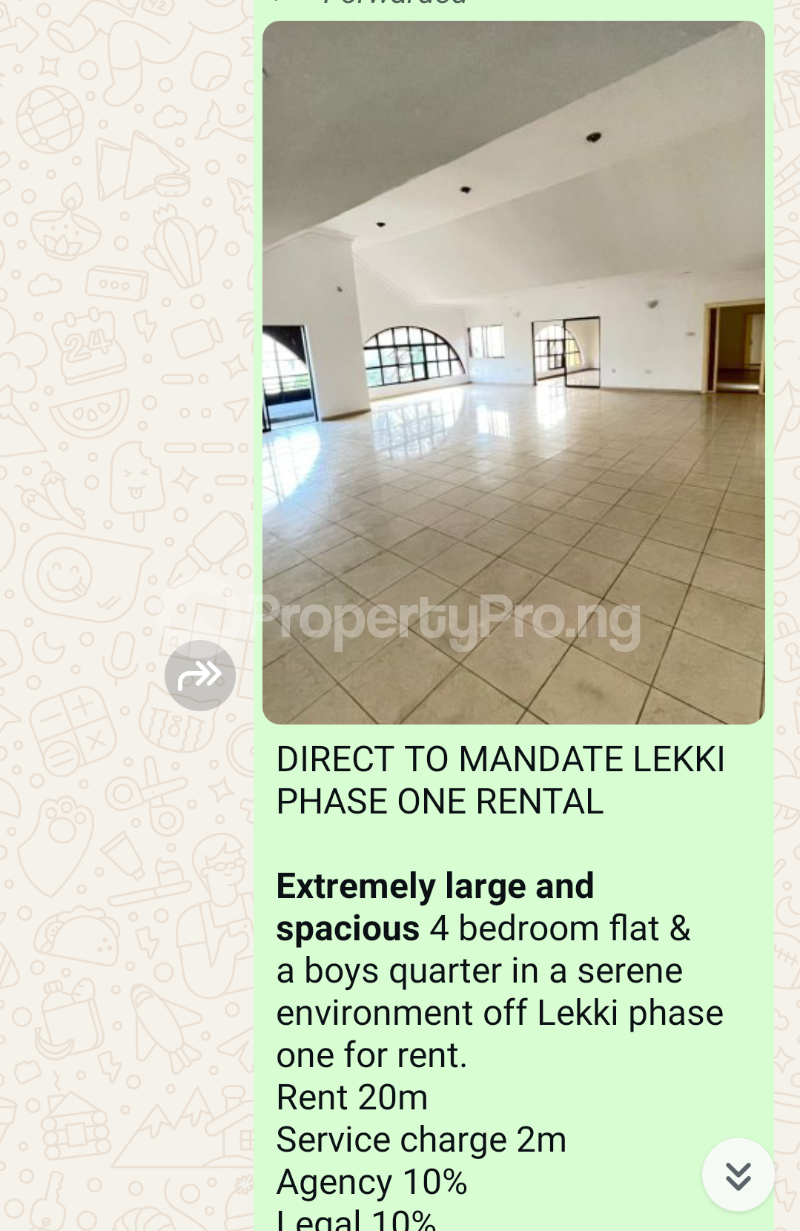 4 bedroom Flat / Apartment for rent Lekki Lekki Phase 1 Lekki Lagos