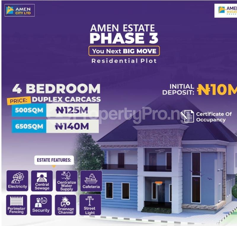 4 bedroom House for sale Amen Estate 3 Eleranigbe Ibeju-Lekki Lagos