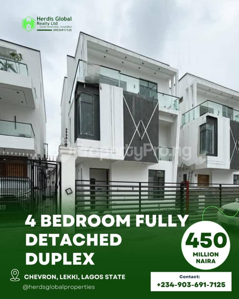 4 bedroom House for sale Chevron Alternative Route chevron Lekki Lagos