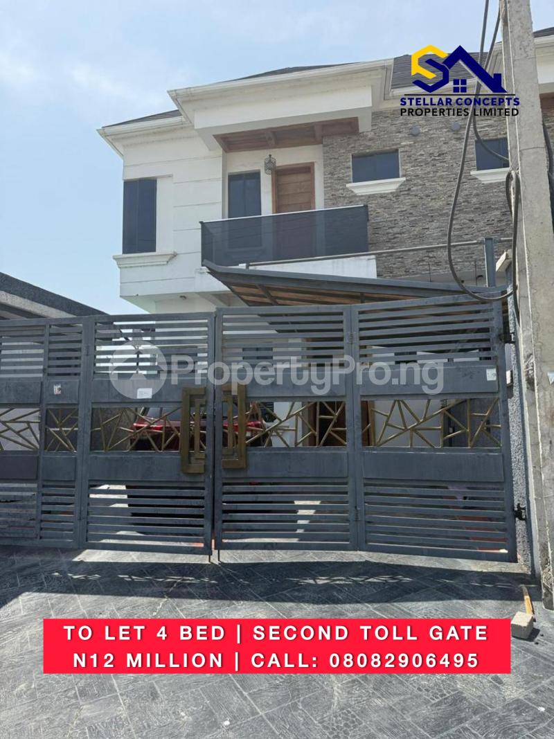 4 bedroom House for rent 2nd Toll Gate Chevron Toll Gate Lekki Lagos