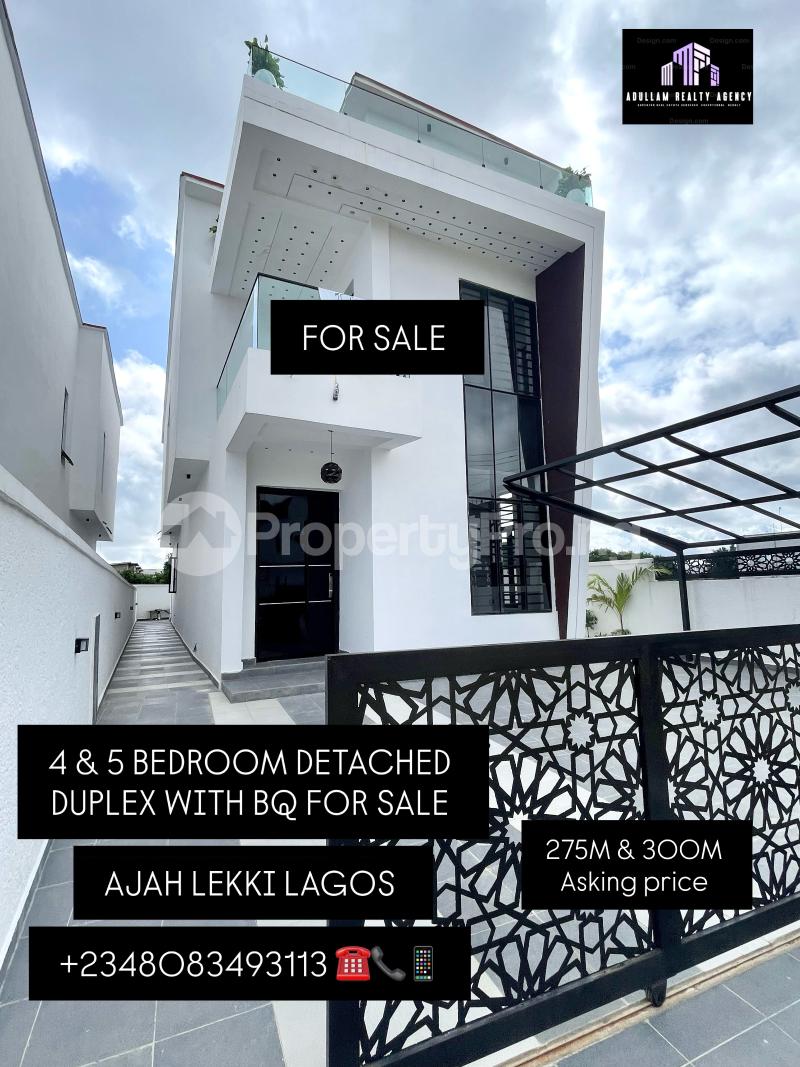 4 bedroom House for sale Off Lekki-Epe Expressway Ajah Lagos