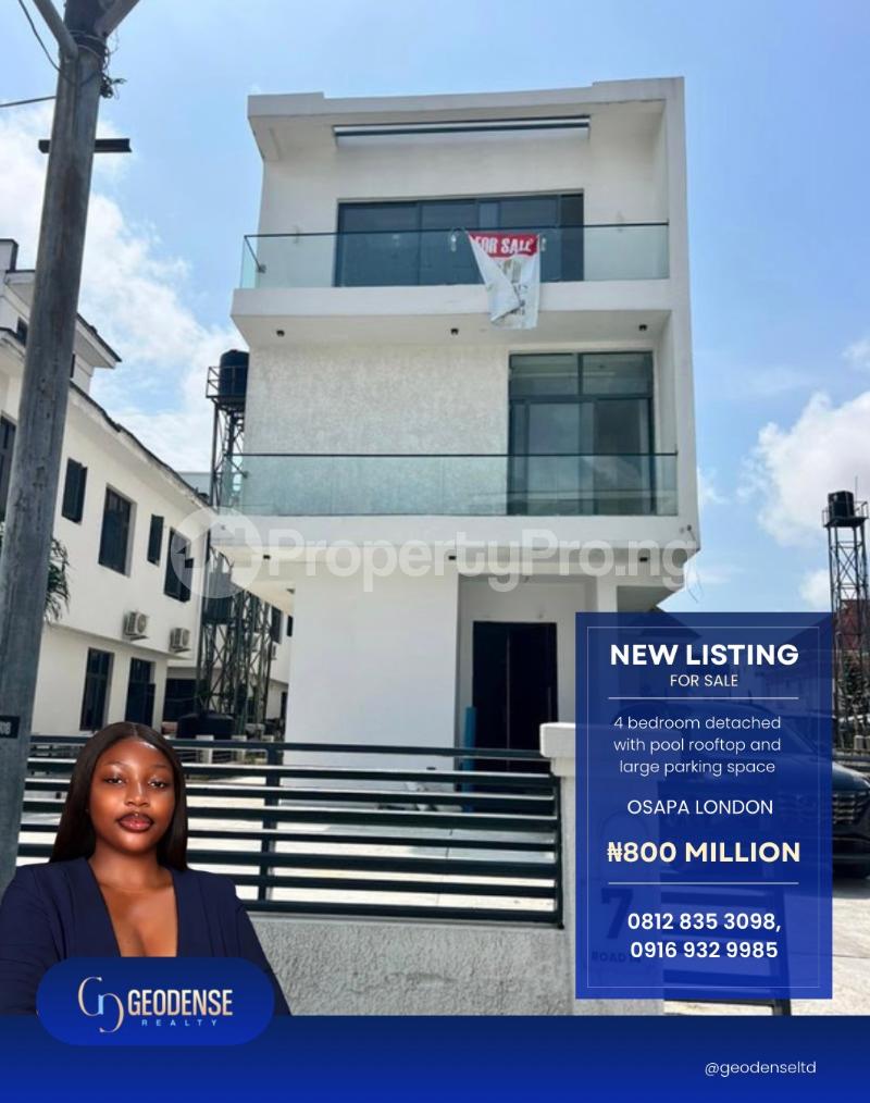 4 bedroom House for sale Osapa london Lekki Lagos