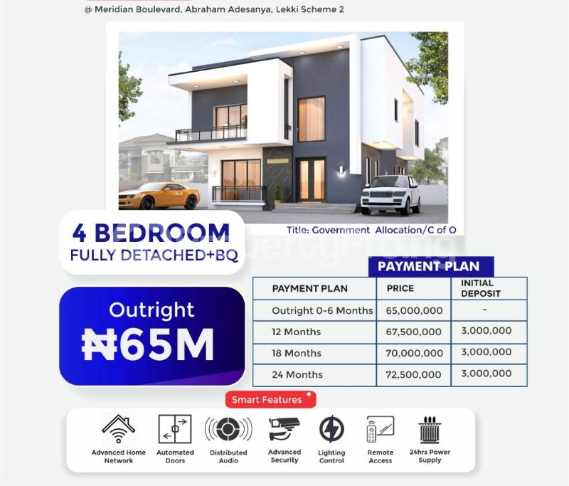 House for sale Inside Meridian Boulevard Estate, Okun Abraham adesanya estate Ajah Lagos