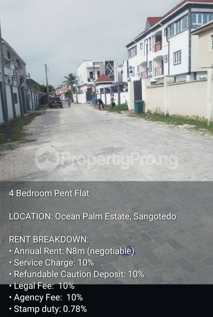 4 bedroom Flat / Apartment for rent Ocean Palm Estate, Sangotedo Ajah Lagos